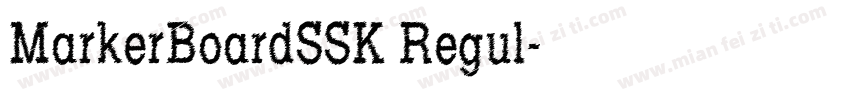 MarkerBoardSSK Regul字体转换